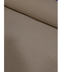 Mook Fabrics YD Lino Stripe Taupe /White #7