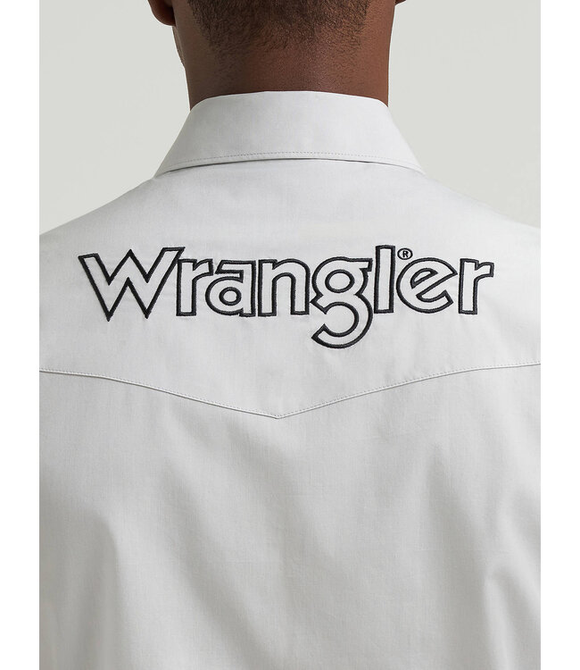 Wrangler Men's Logo Long-Sleeve Western Snap Shirt 112385928