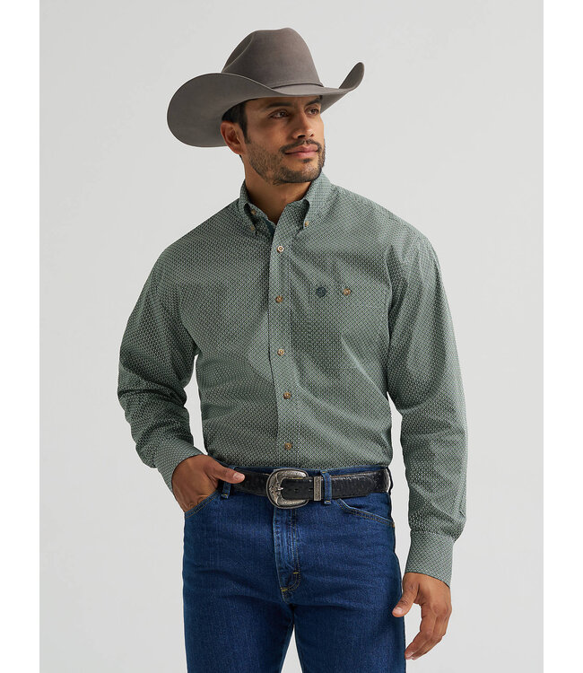 Wrangler Men's George Strait Long-Sleeve Button Down One Pocket Shirt 112385369