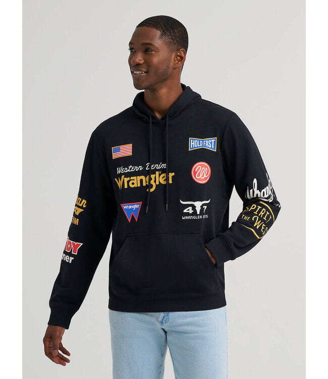 Wrangler Men's Icons Relaxed Graphic Pullover Hoodie 112384025