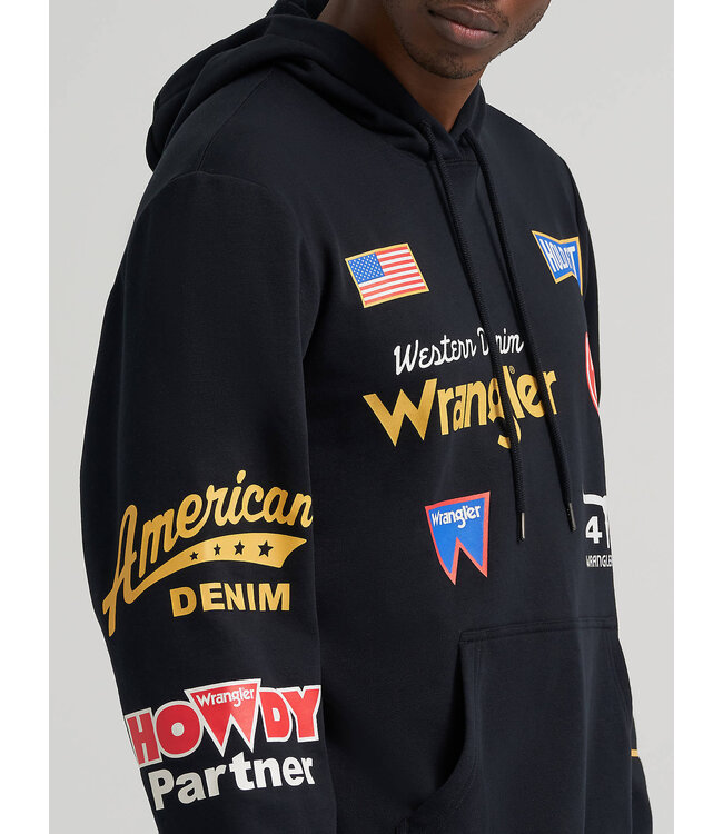 Wrangler Men's Icons Relaxed Graphic Pullover Hoodie 112384025