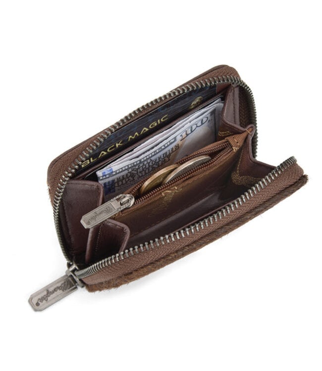 Wrangler Genuine Hair-On Cowhide Zip-Around Wallet WG322-W088