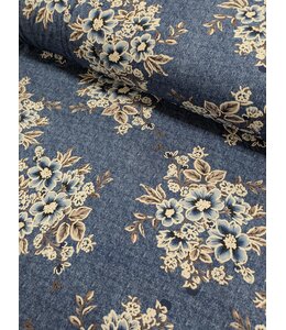 Mook Fabrics YD 146623 DTY Puffed Denim Blue