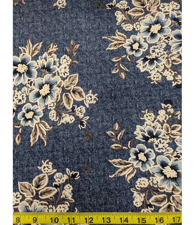 YD 146623 DTY Puffed Denim Blue
