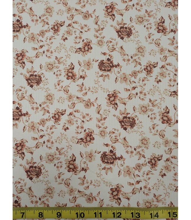 YD  Izzy Floral/Chickadee Unbrushed Rib Knit