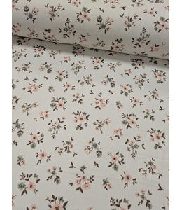 YD  Tessa Floral/Chickadee Unbrushed Rib Knit