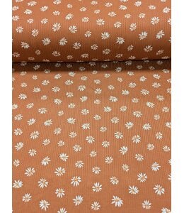 YD  Highland Daisies/Chickadee Unbrushed Rib Knit