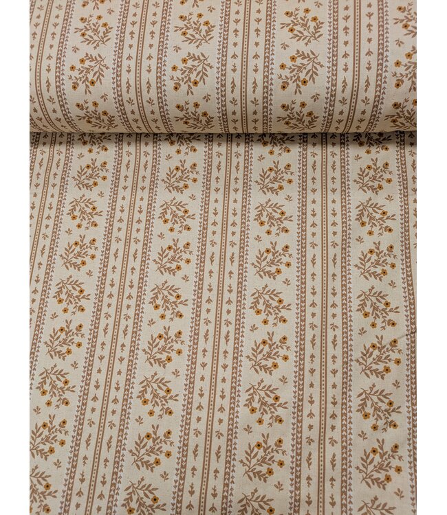 YD Brown Vintage Wren  Linen Rayon Woven