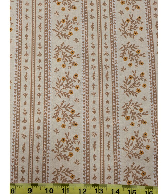 YD Brown Vintage Wren  Linen Rayon Woven