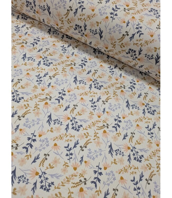 Anna Kate YD Flowers Grow  Chickadee Unbrushed Rib Knit