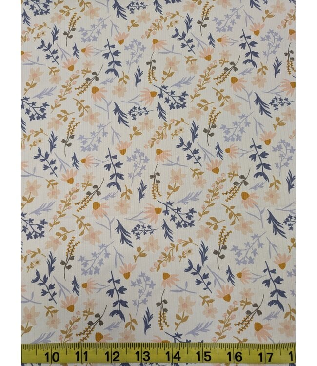 Anna Kate YD Flowers Grow  Chickadee Unbrushed Rib Knit