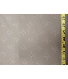 Dark Sage Block Print Crepe de Chine