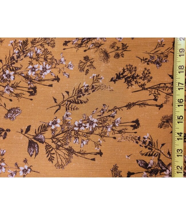 YD 1D1589 Rayon Crinkle Mustard Gold 50/52"