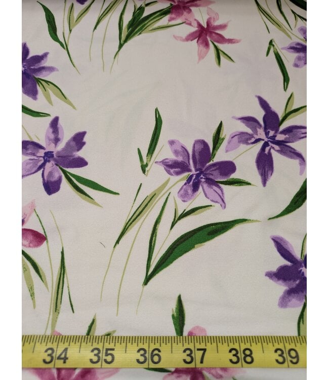 FA13501 DTY SUPER BRUSHED FLORAL IVORY