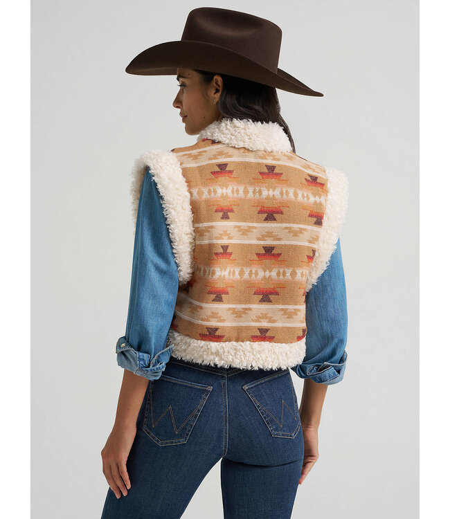 Wrangler Women's Sherpa Lined Jacquard Vest 112382789