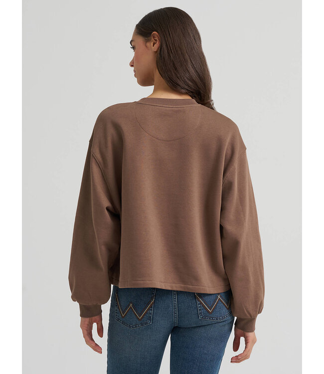 Wrangler Women's Lucky Logo Canyon Crew Pullover 112384027