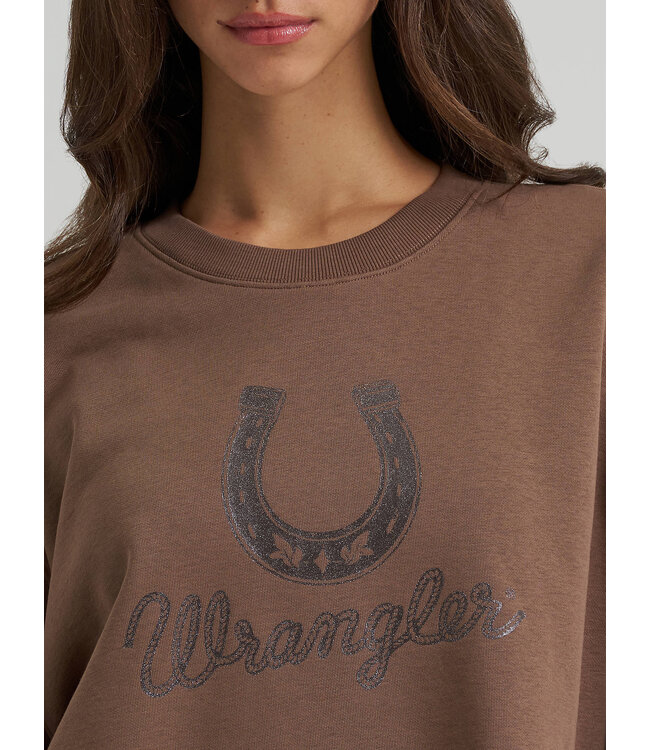 Wrangler Women's Lucky Logo Canyon Crew Pullover 112384027