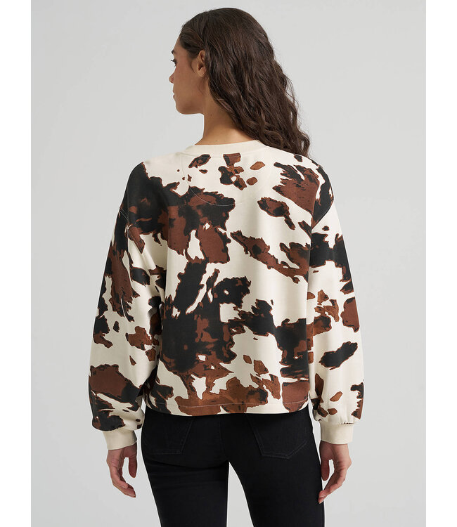 Wrangler Women's Cow Logo Canyon Crew Pullover 112384040