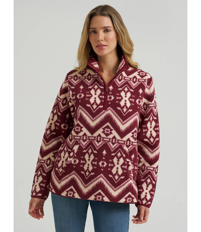 Wrangler Women's High Plains Sherpa Zip Pullover 112385382
