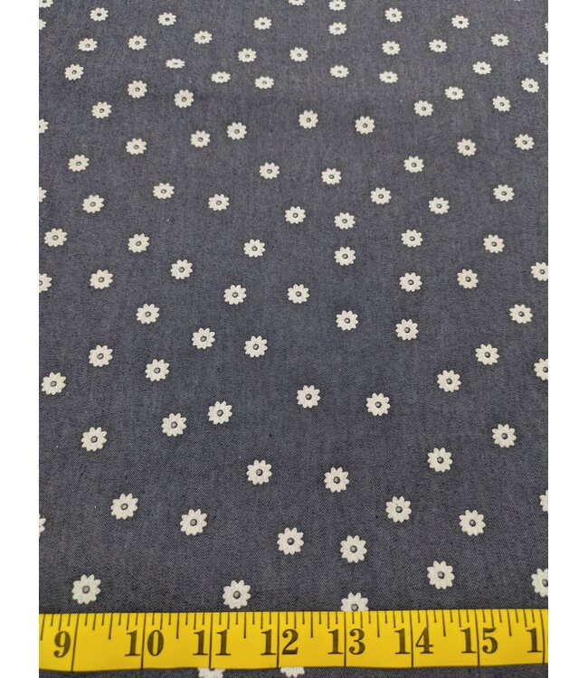 Mook Fabrics YD MD 909-DK Blue  Burnout  Chambray