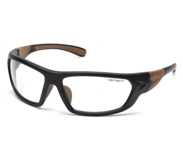 Details about   Carhartt CHB210D Carbondale Black/Tan Frame With Clear Lens Safety Glasses 