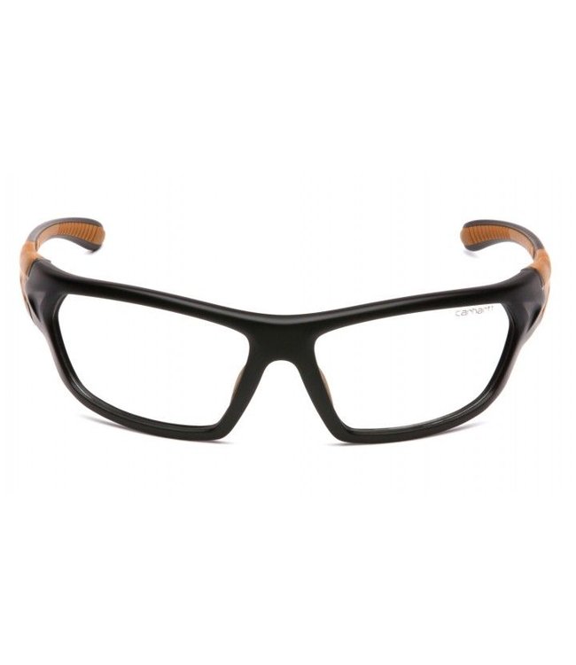Carhartt Safety Glasses Carbondale Black-Tan Frame/Clear Lens CHB210D