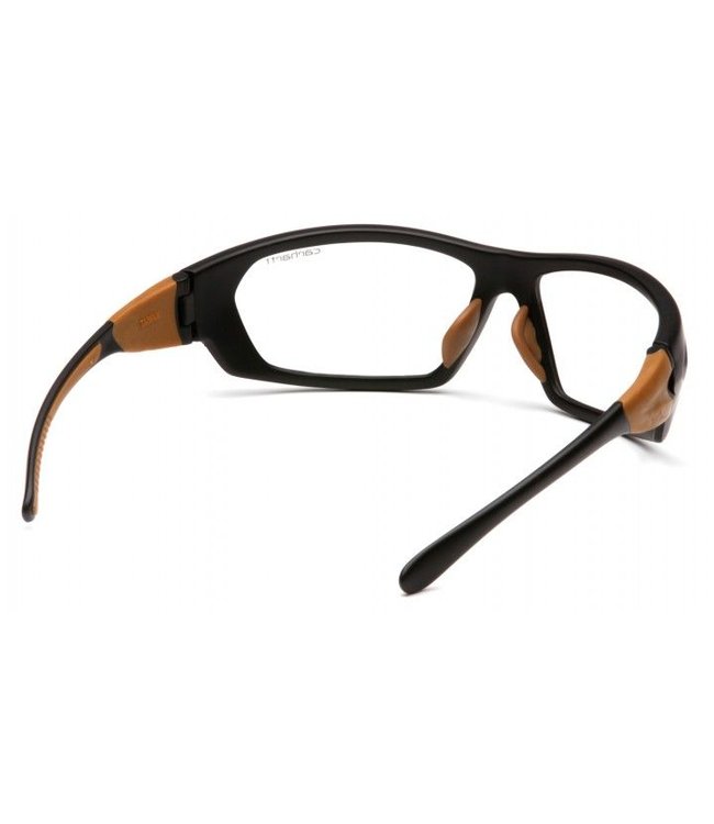 Carhartt Safety Glasses Carbondale Black-Tan Frame/Clear Lens CHB210D