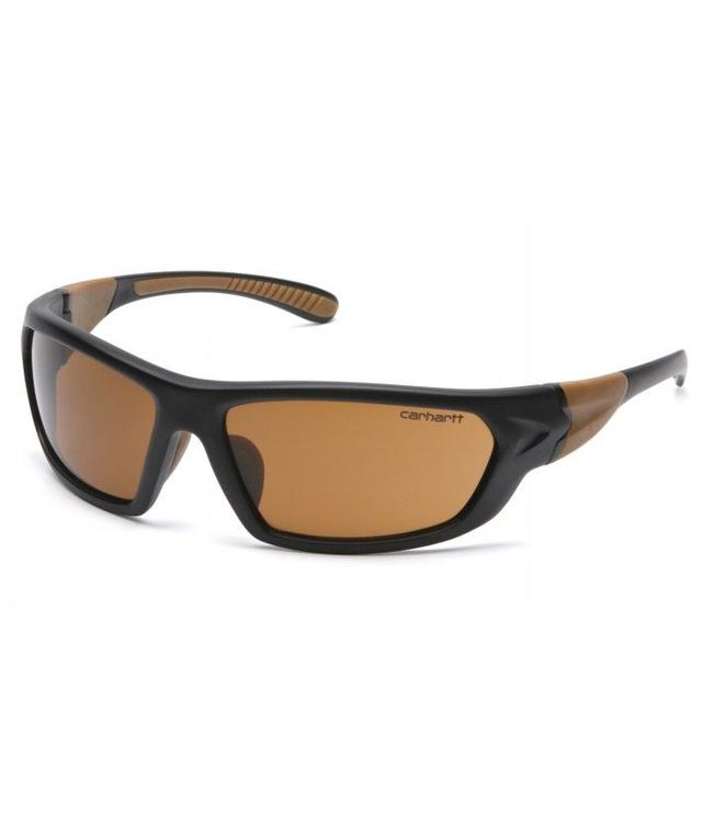 Carhartt Safety Glasses Carbondale Black-Tan Frame/Sandstone Bronze Lens CHB218D