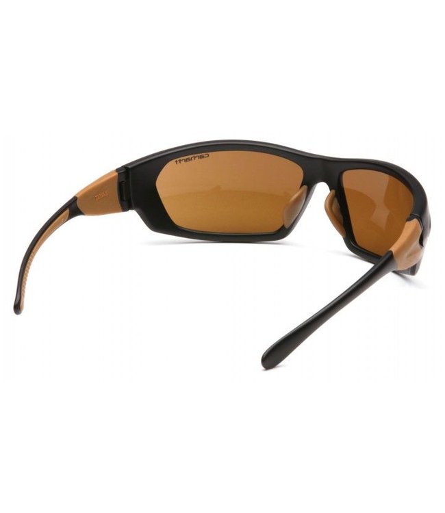 Carhartt Safety Glasses Carbondale Black-Tan Frame/Sandstone Bronze Lens CHB218D