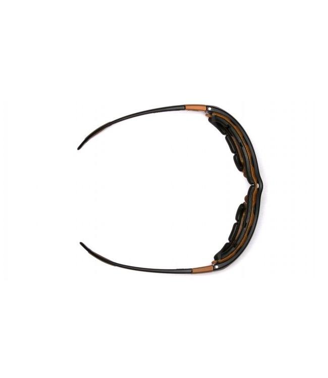 Carhartt Safety Glasses Carthage Black-Tan/Clear Anti-Fog Lens CHB410DTP