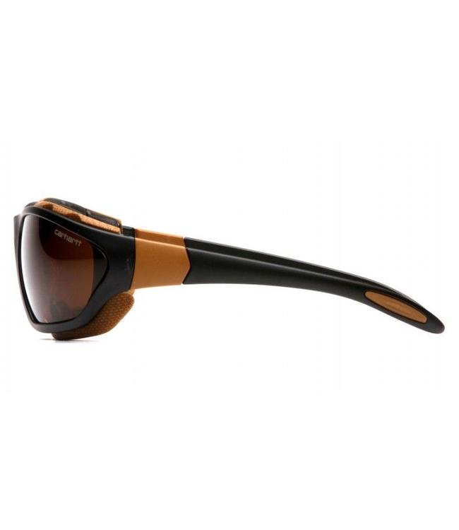 Carhartt Safety Glasses Carthage Black-Tan/Sandstone Bronze Anti-Fog Lens CHB418DTP