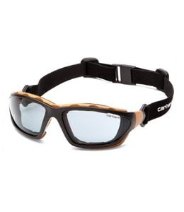 Carhartt Safety Glasses Carthage Black-Tan/Gray Anti-Fog Lens CHB420DTP