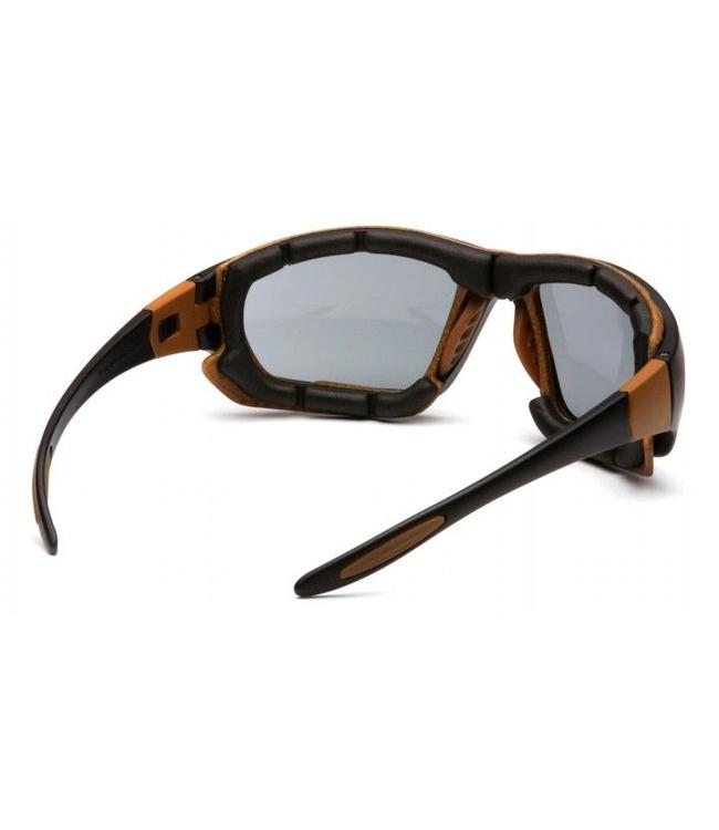 Carhartt Safety Glasses Carthage Black-Tan/Gray Anti-Fog Lens CHB420DTP
