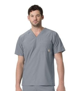 Carhartt Men's Slim fit V-Neck Back Vent Scrub Top C15106A