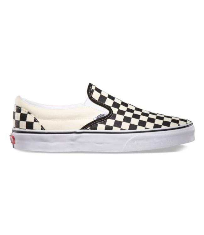 beige and white checkered vans