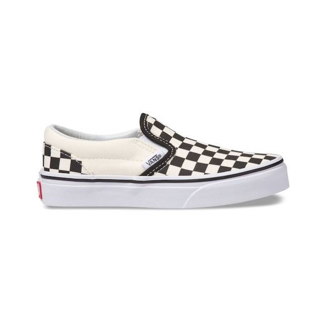 Vans Kids Black/White Checkerboard Slip 