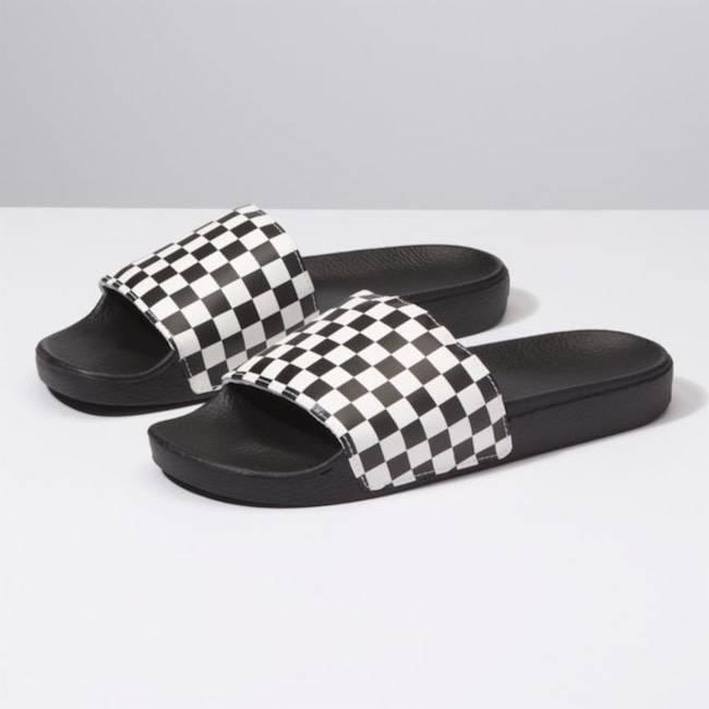 vans checkered slide on