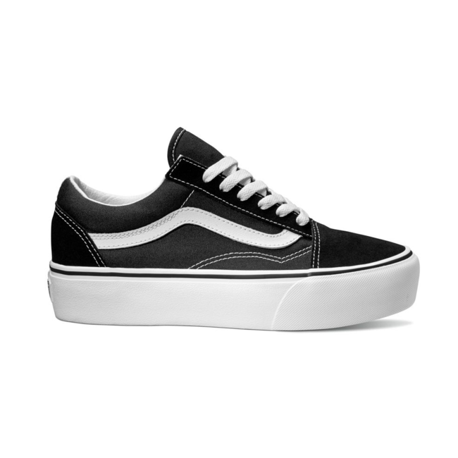 vans old skool platform black white