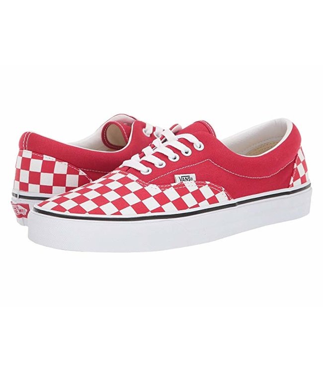 vans checkered red shoes