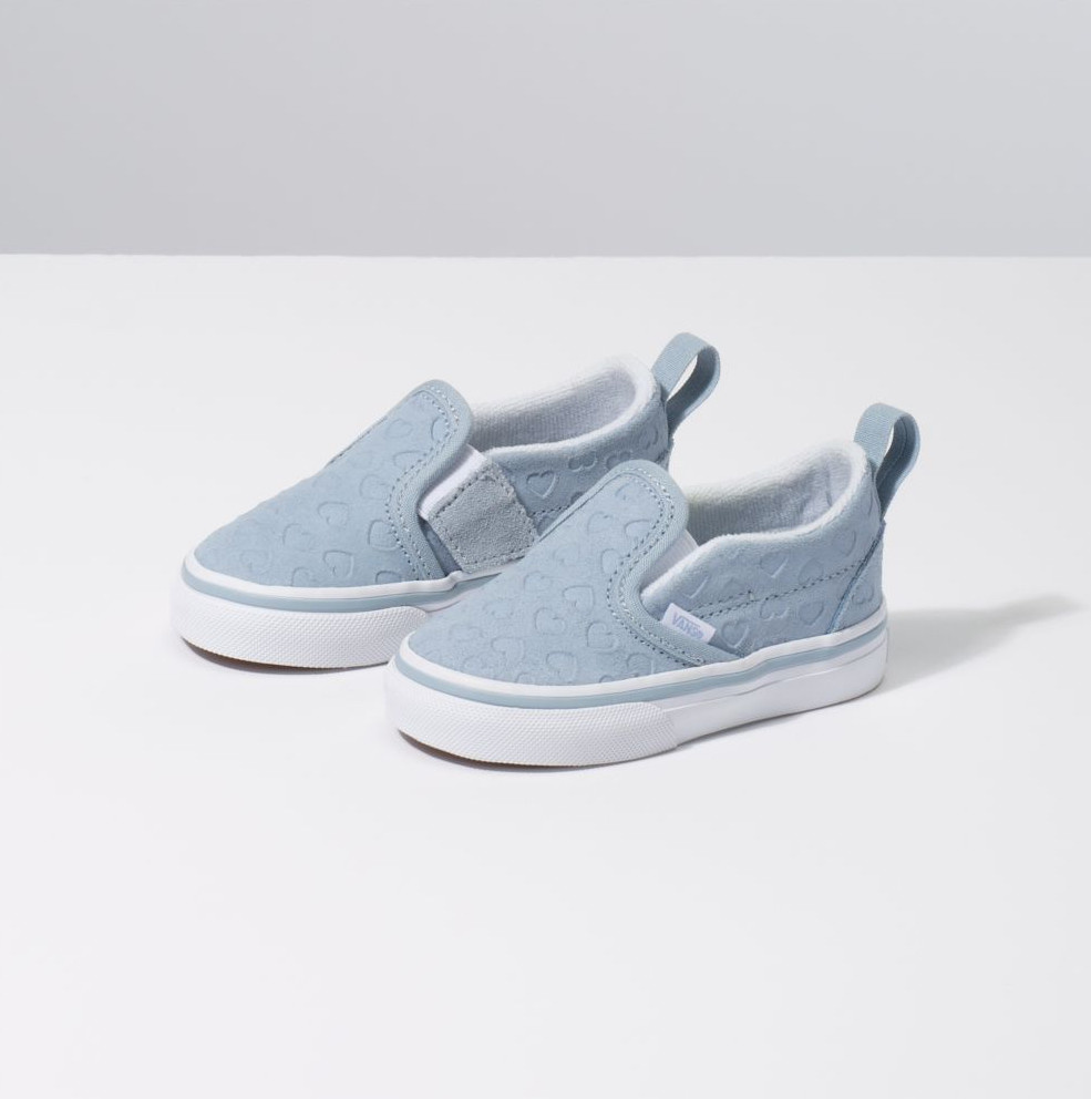 vans slip on baby blue