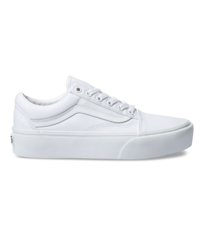 vans platform shoes white