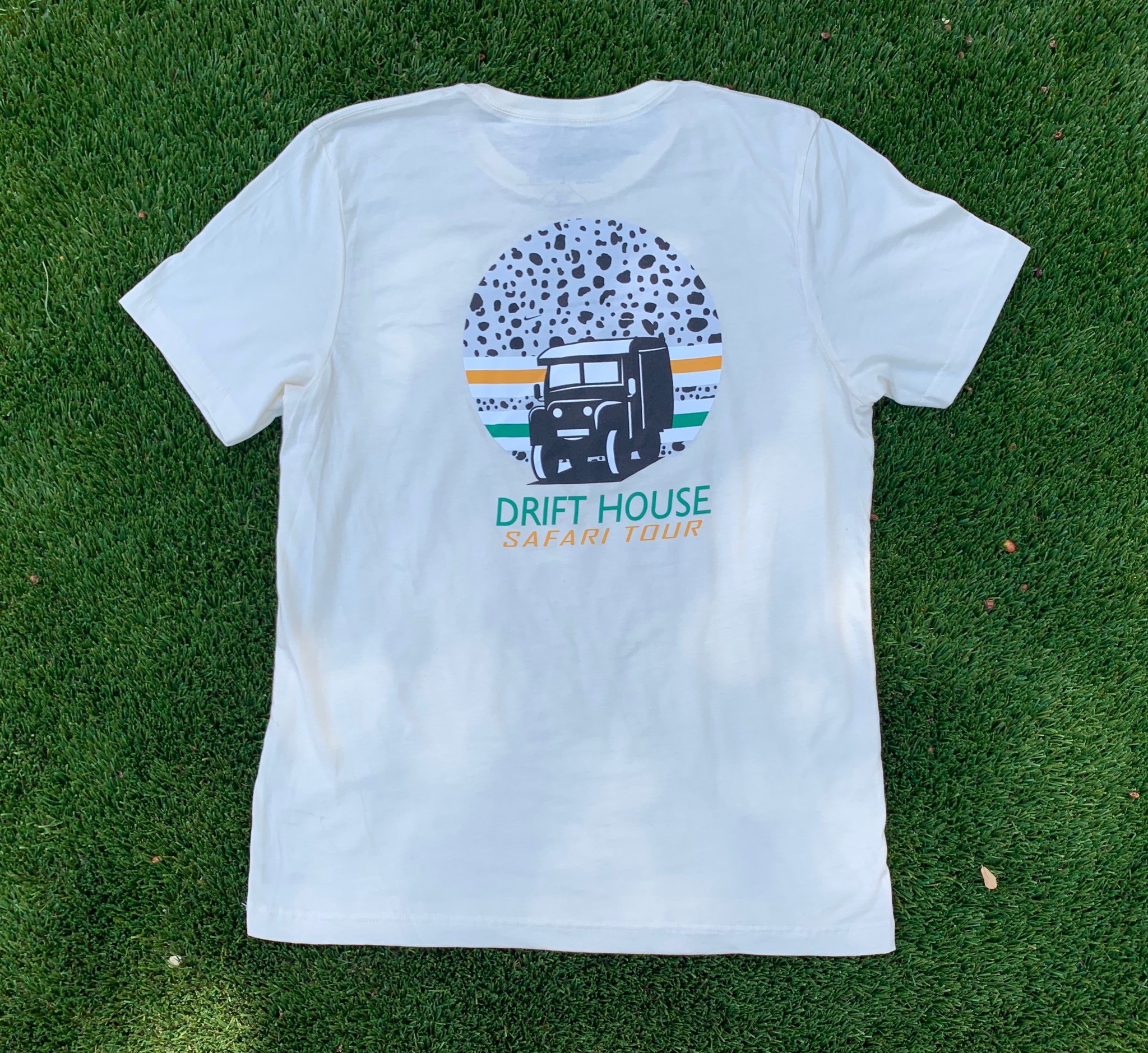 Drift House Safari Tour Antique White T Shirt Drift House - nike safari shirt roblox