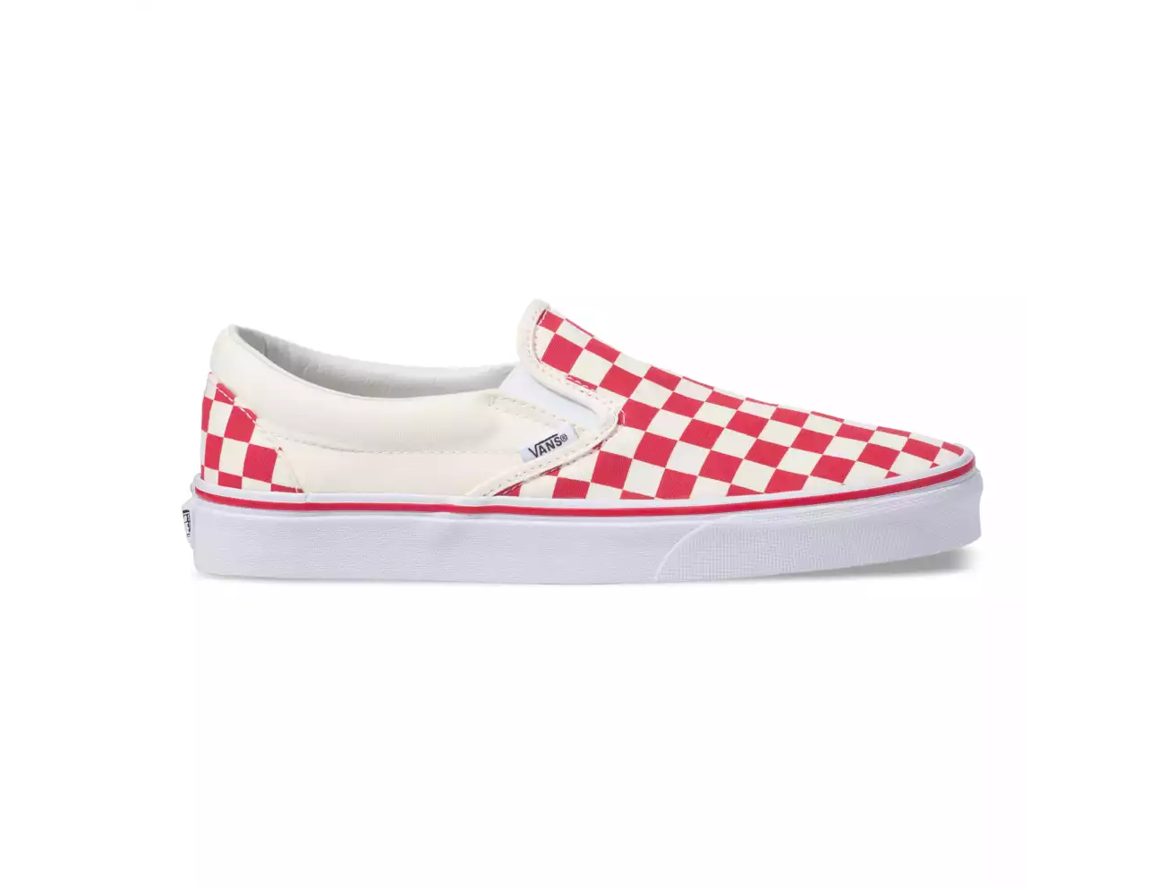 red vans checkerboard shoes