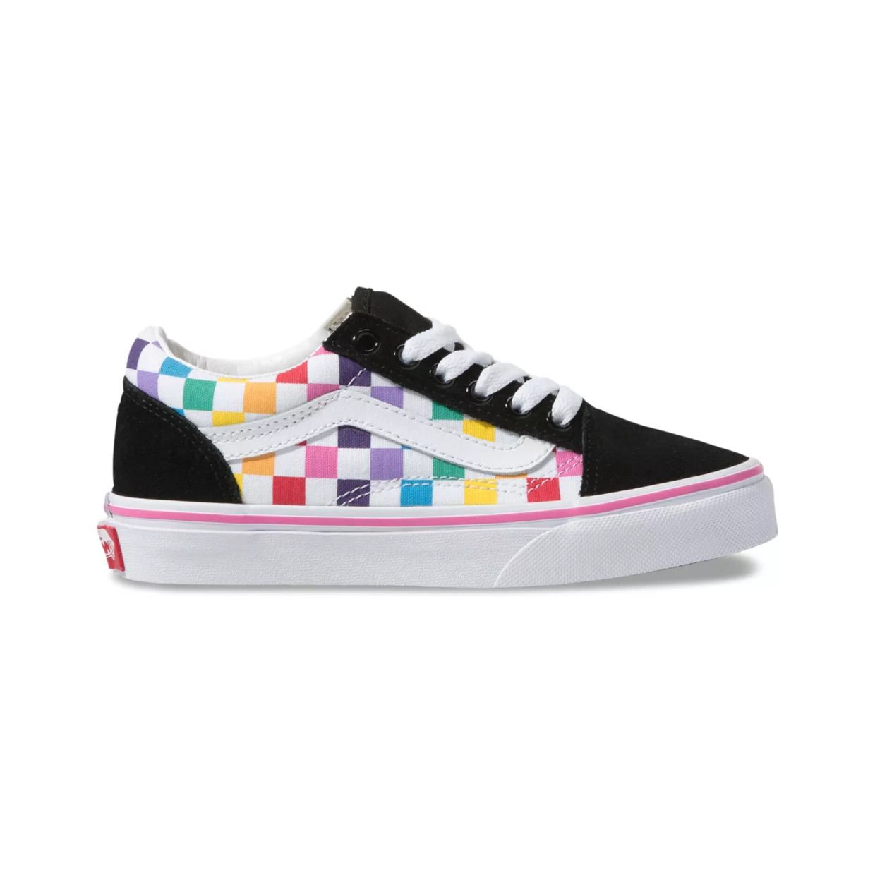 rainbow slip on vans kids