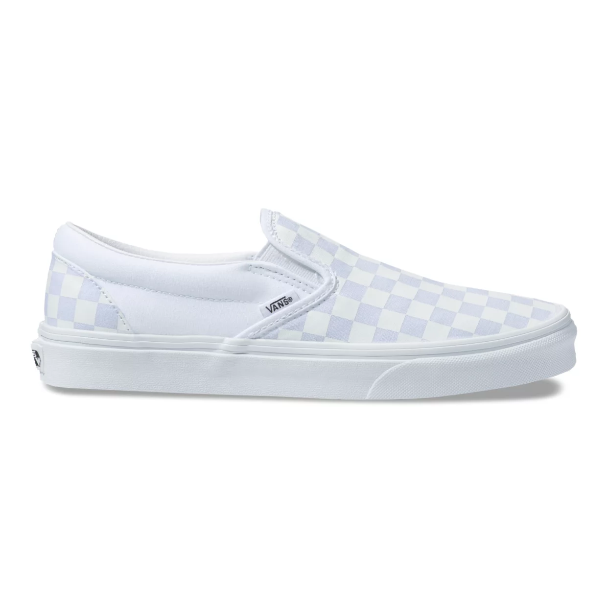 white and grey checkerboard vans
