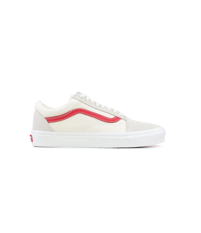 vans old skool white rococco red