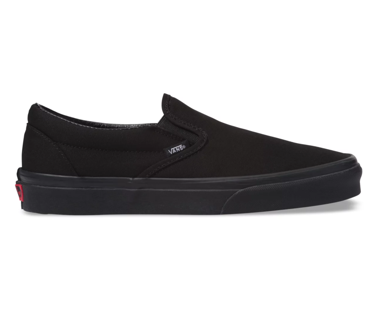 vans slip on shoes black
