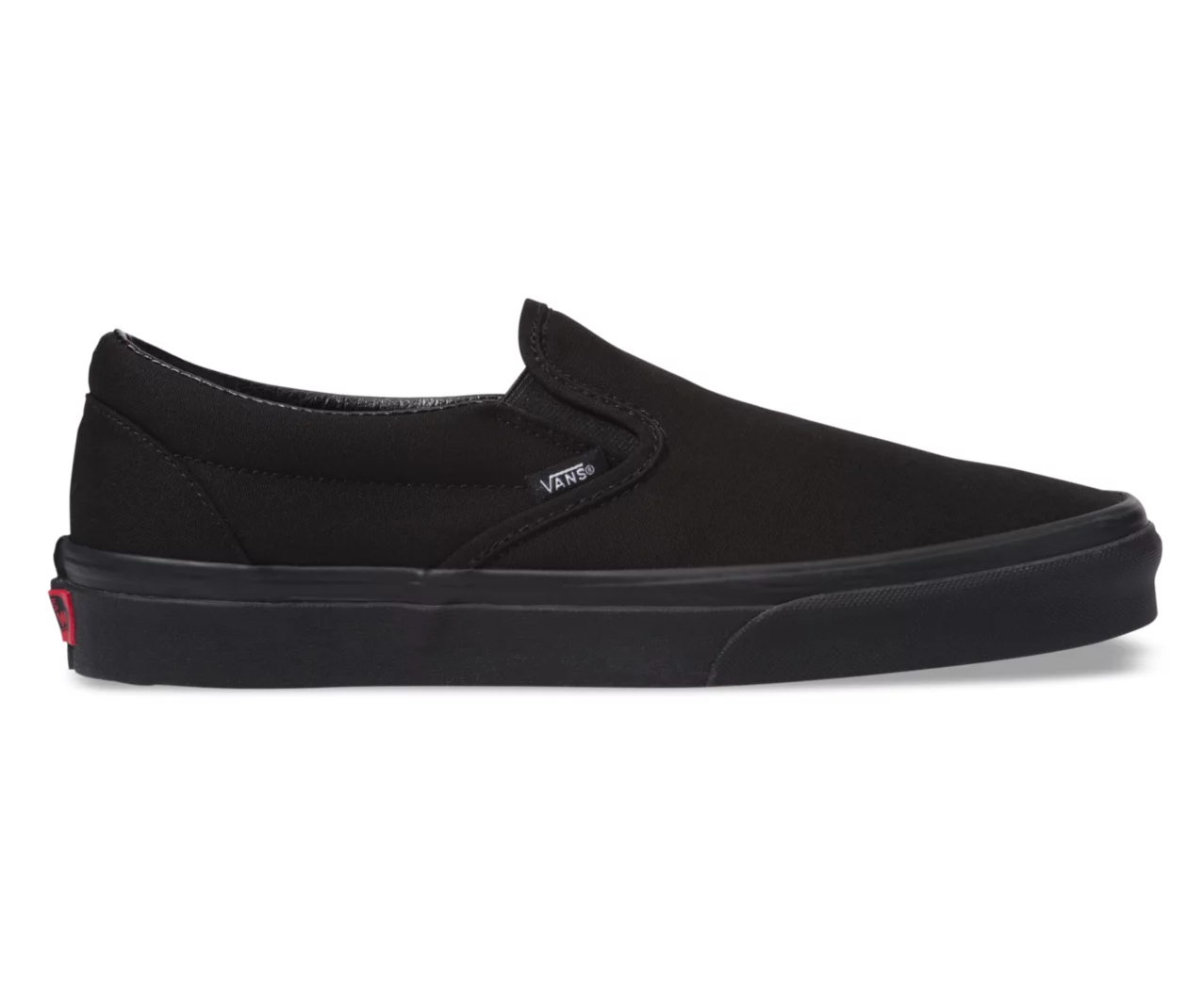 all black slip on vans