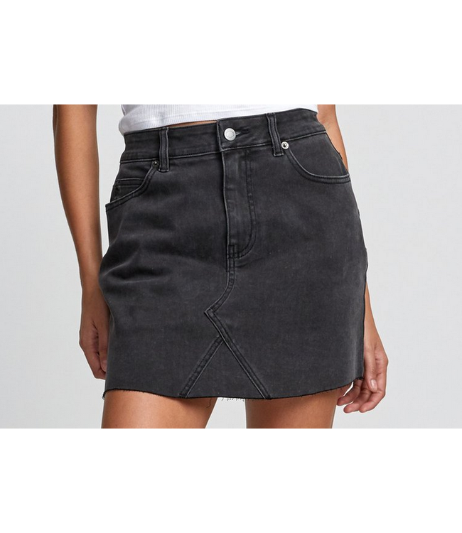 long black denim skirt