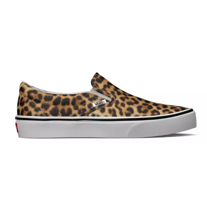 vans leopard slip on shoes